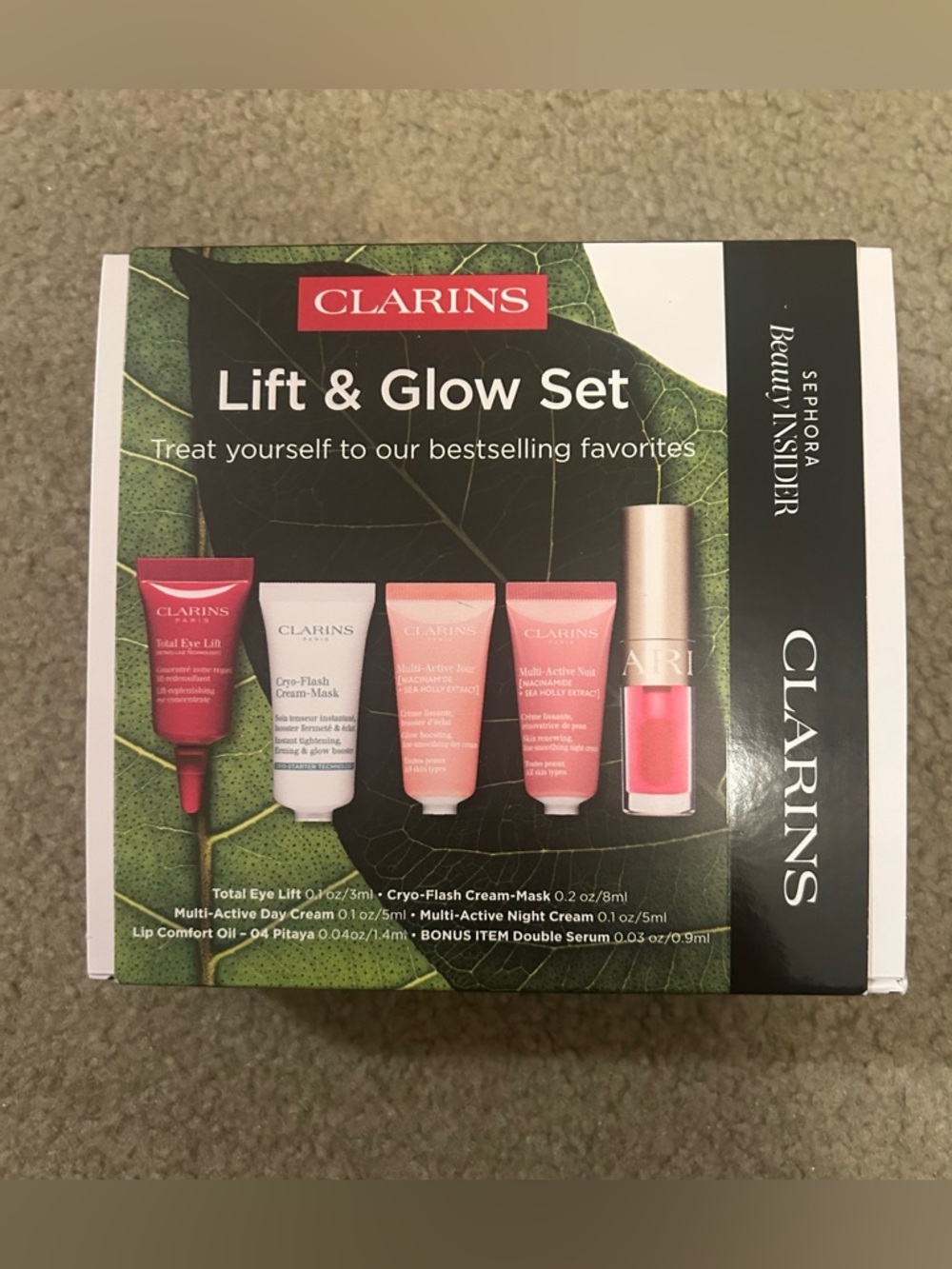 Sephora Beauty Insider CLARINS Lift & Glow Set